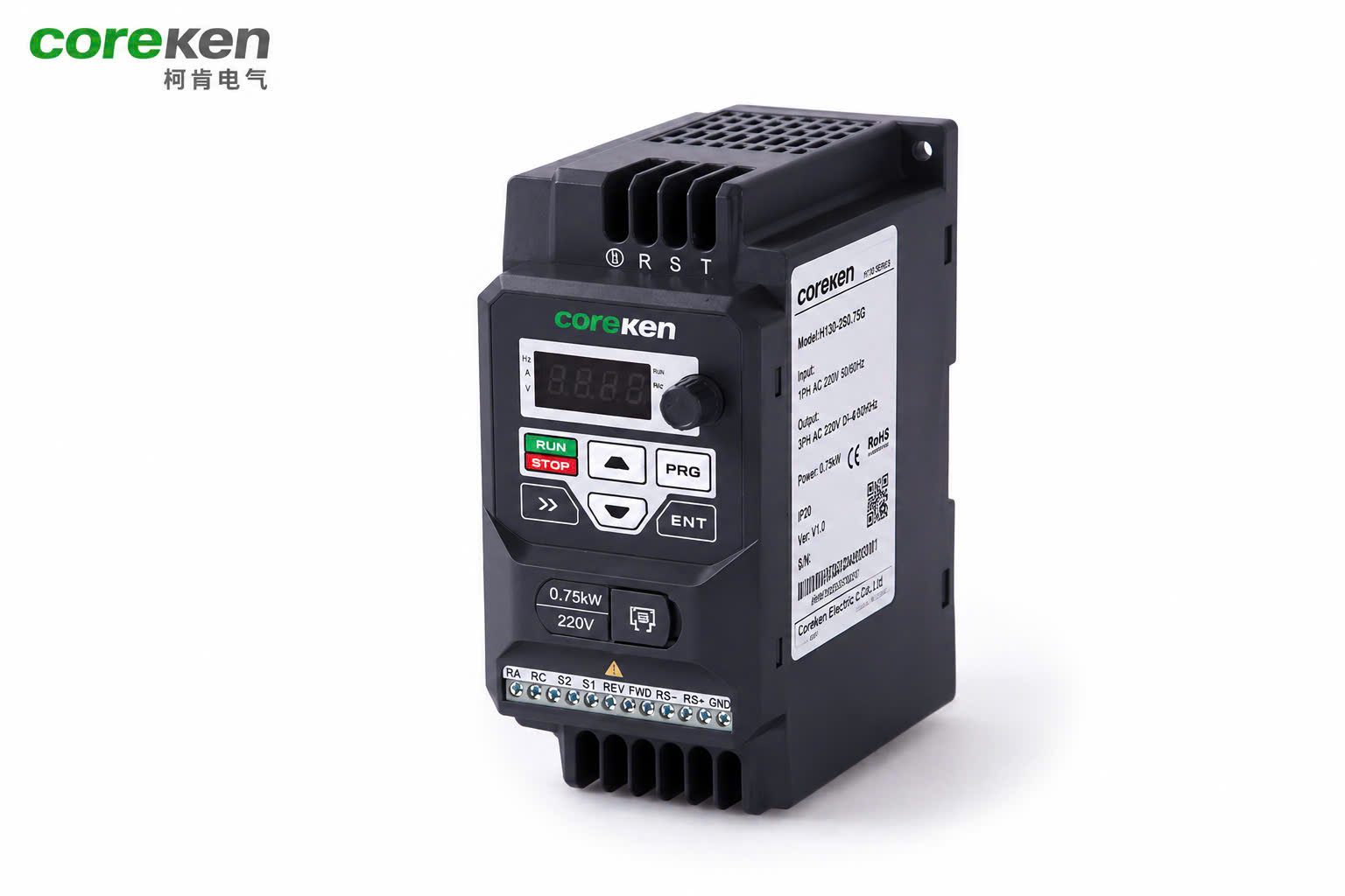 Biến tần Coreken H130-2S0.75G công suất 0.75kW 220V chính hãng