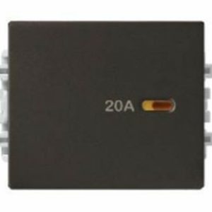 8431MD20_BZ_G19 - Hạt Công Tắc 2 Cực 20A Có LED Size 1.5M Màu Đồng