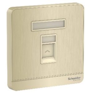 E8331RJS5_WG_G19 - Bộ Ổ Cắm Mạng Đơn Cat5e Size 86x86mm Màu Vàng Kim