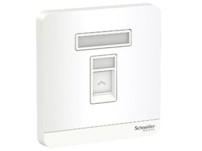 E8331RJS6_WE_G19 - Bộ Ổ Cắm Mạng Đơn Cat6e Size 86x86mm Màu Trắng