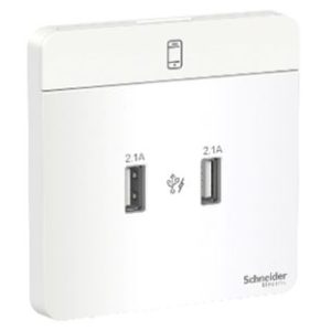 E8332USB_WE_G19 - Bộ Ổ Cắm USB 2Port Size 86x86mm Màu Trắng