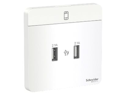 E8332USB_WE_G19 - Bộ Ổ Cắm USB 2Port Size 86x86mm Màu Trắng