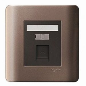 E8431RJS4_SZ_G19 - Bộ Ổ Cắm Điện Thoại Đơn Size 87x87mm Màu Đồng