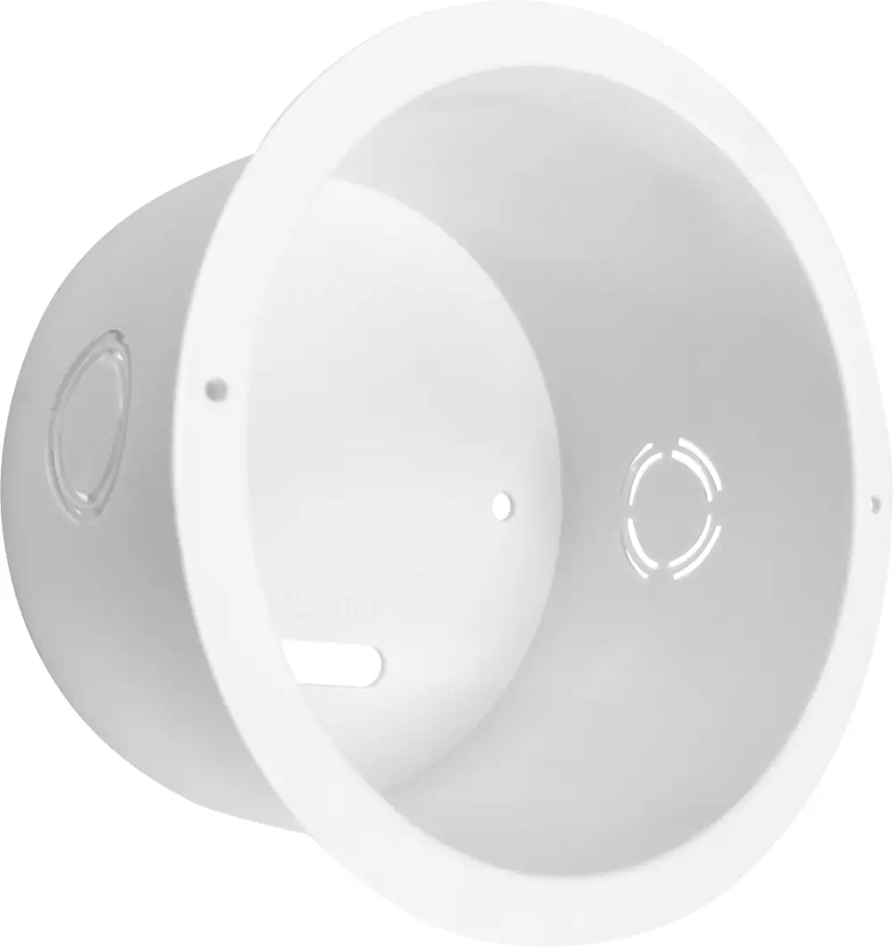 Hộp nhựa âm trần dùng cho đèn khoét lỗ Ø105mm, KT Ø124x70mm mã BDL-105