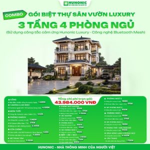 Trọn gói Biệt thự sân vườn Luxury cho nhà 3 tầng, 4 phòng ngủ