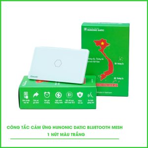 Công Tắc Cảm Ứng 1 Nút BLE Mesh Hunonic Datic Màu Trắng