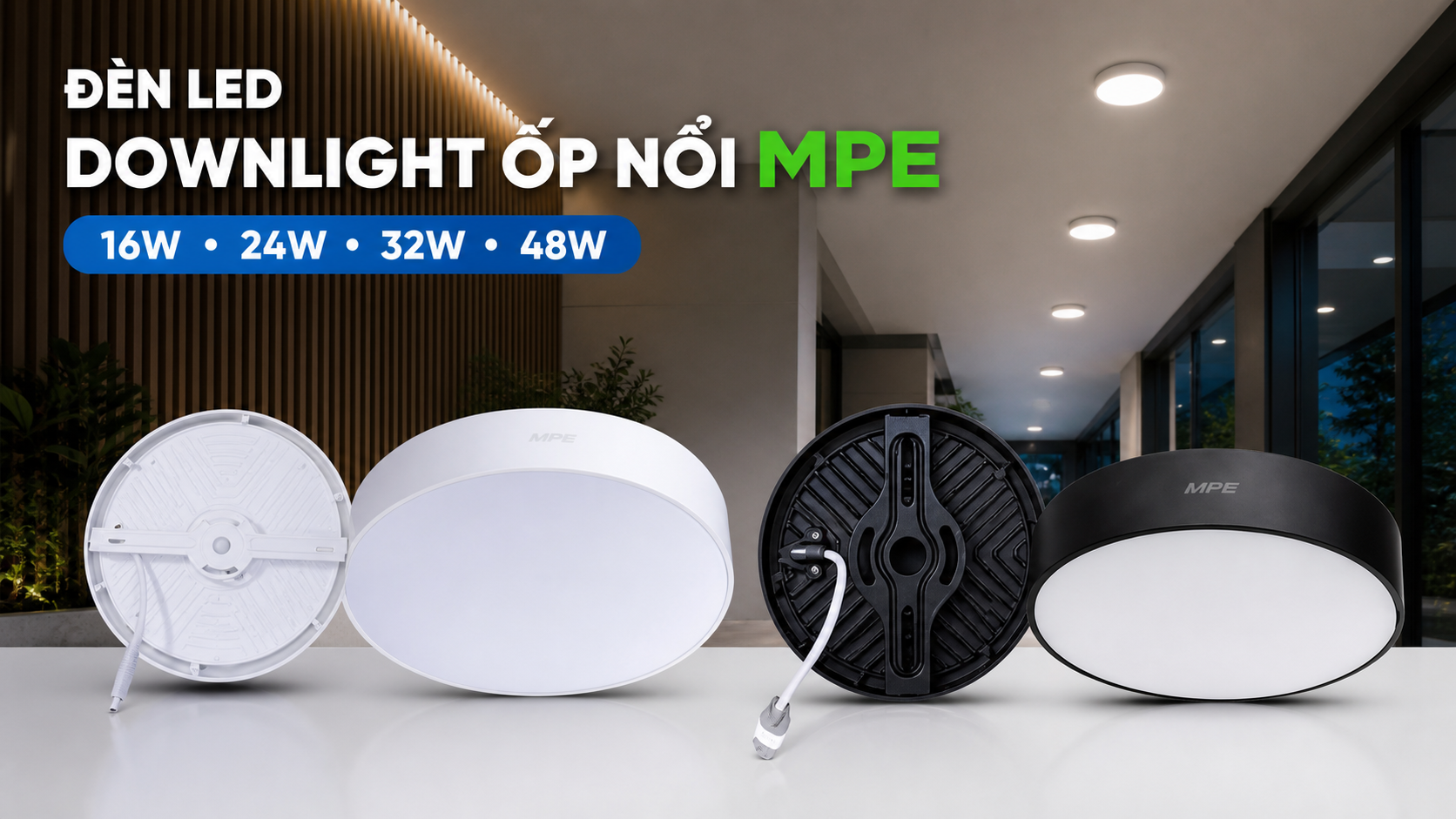 đèn LED downlight ốp nổi MPE