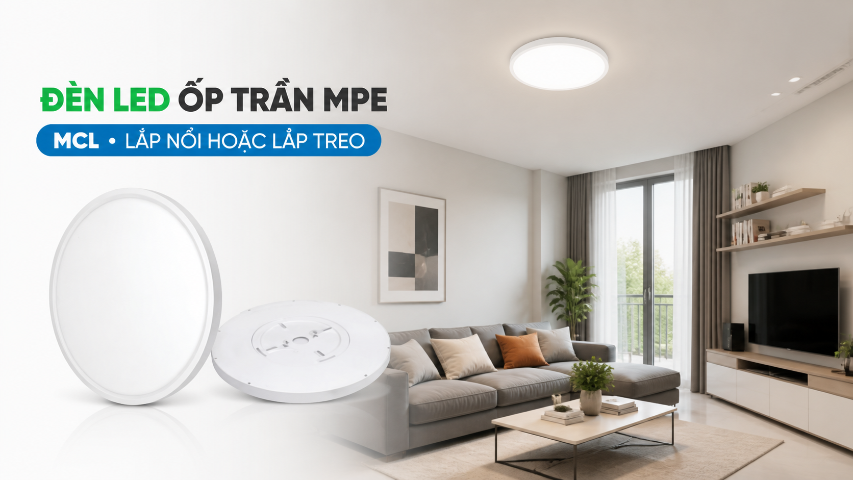 đèn LED ốp trần MPE