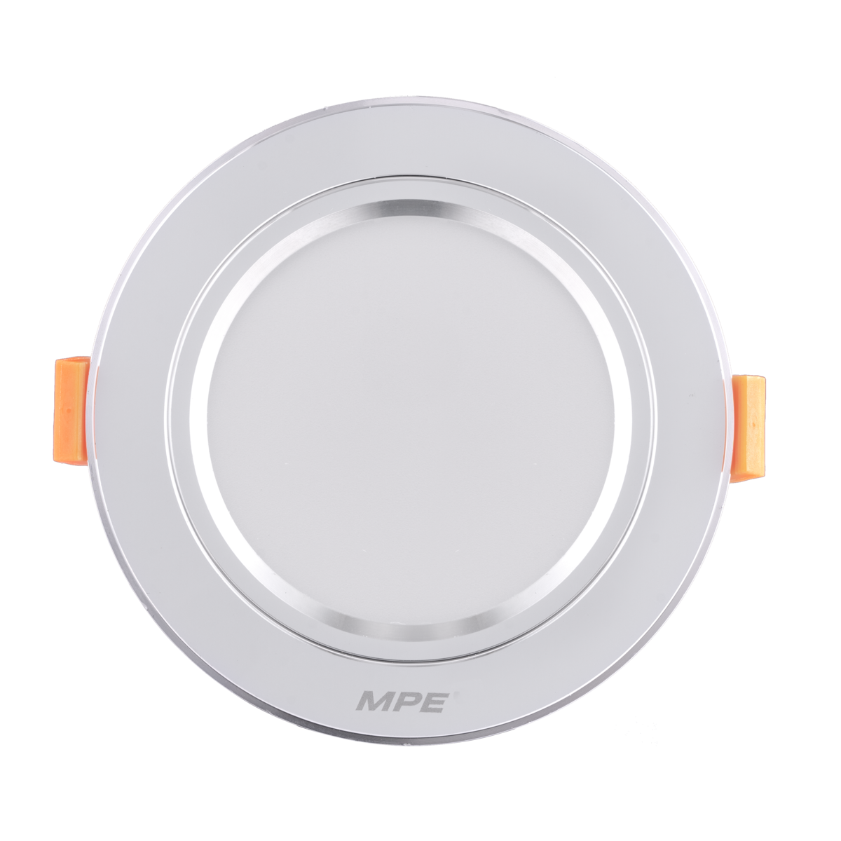 LED Downlight âm trần nhôm, viền bạc 7W ánh sáng trắng DLB-7T