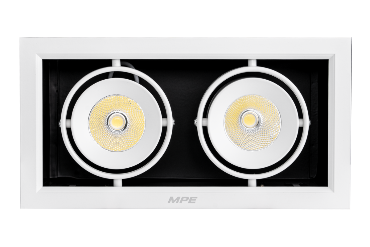 LED Downlight âm trần Chiếu điểm 2 đèn 12W ánh sáng vàng DLS-212V