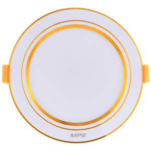 LED Downlight âm trần nhôm, viền vàng 12W ánh sáng trung tính DLV2-12N