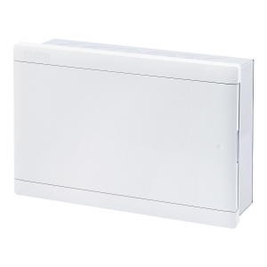 Tủ điện âm tường thanh ray điều chỉnh đa hướng, nắp mở ngang chứa MCB 14-16 cực mã G-16