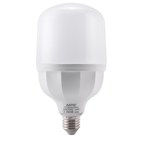 LED Bulb thân nhựa 30W ánh sáng vàng MPE LBD2-30V