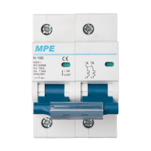 Cầu dao tự động MCB 2 cực, 100A, 10kA mã MP10-C2100