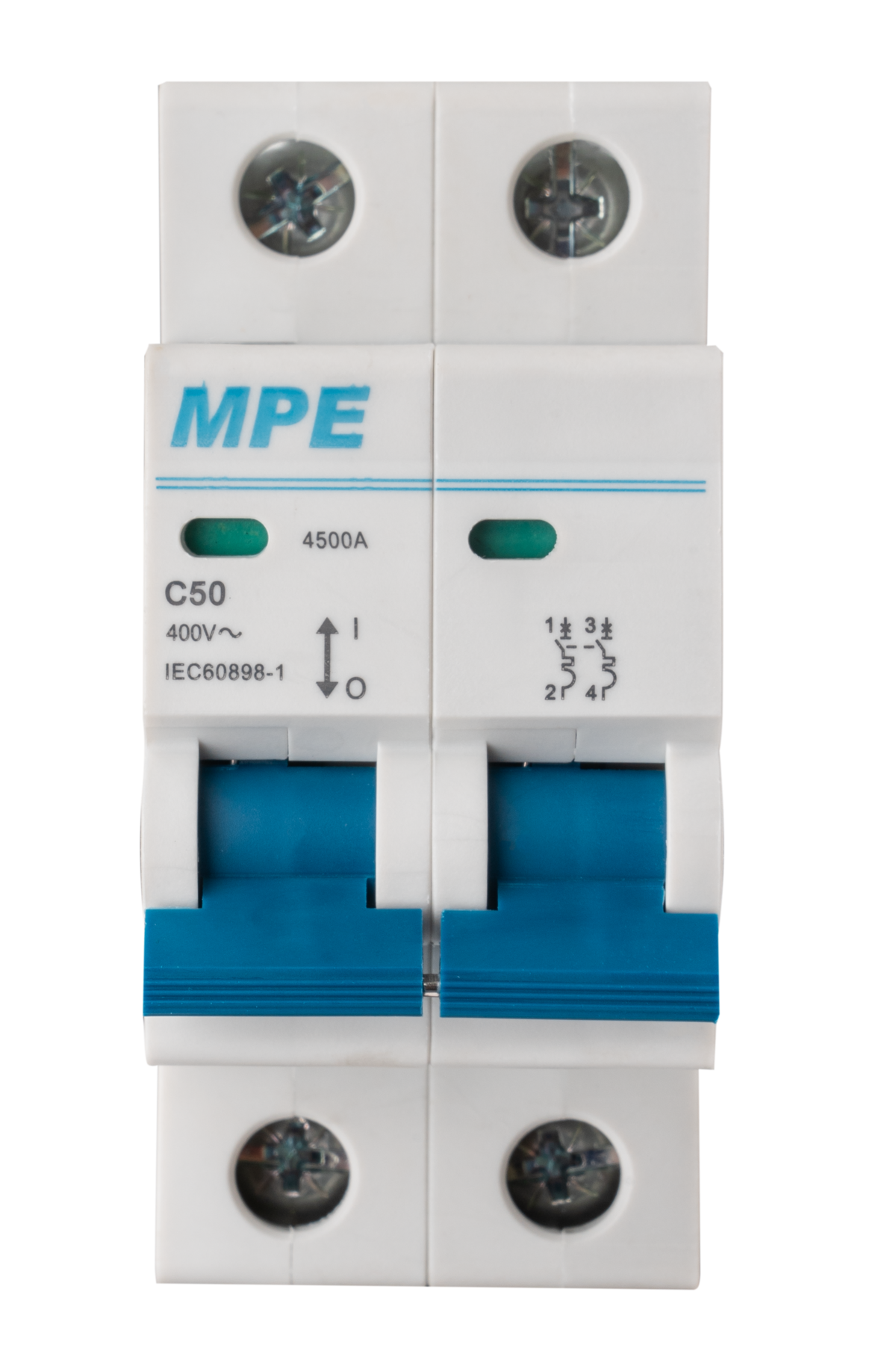 Cầu dao tự động MCB 2 cực, 50A, 6kA mã MP6-C250