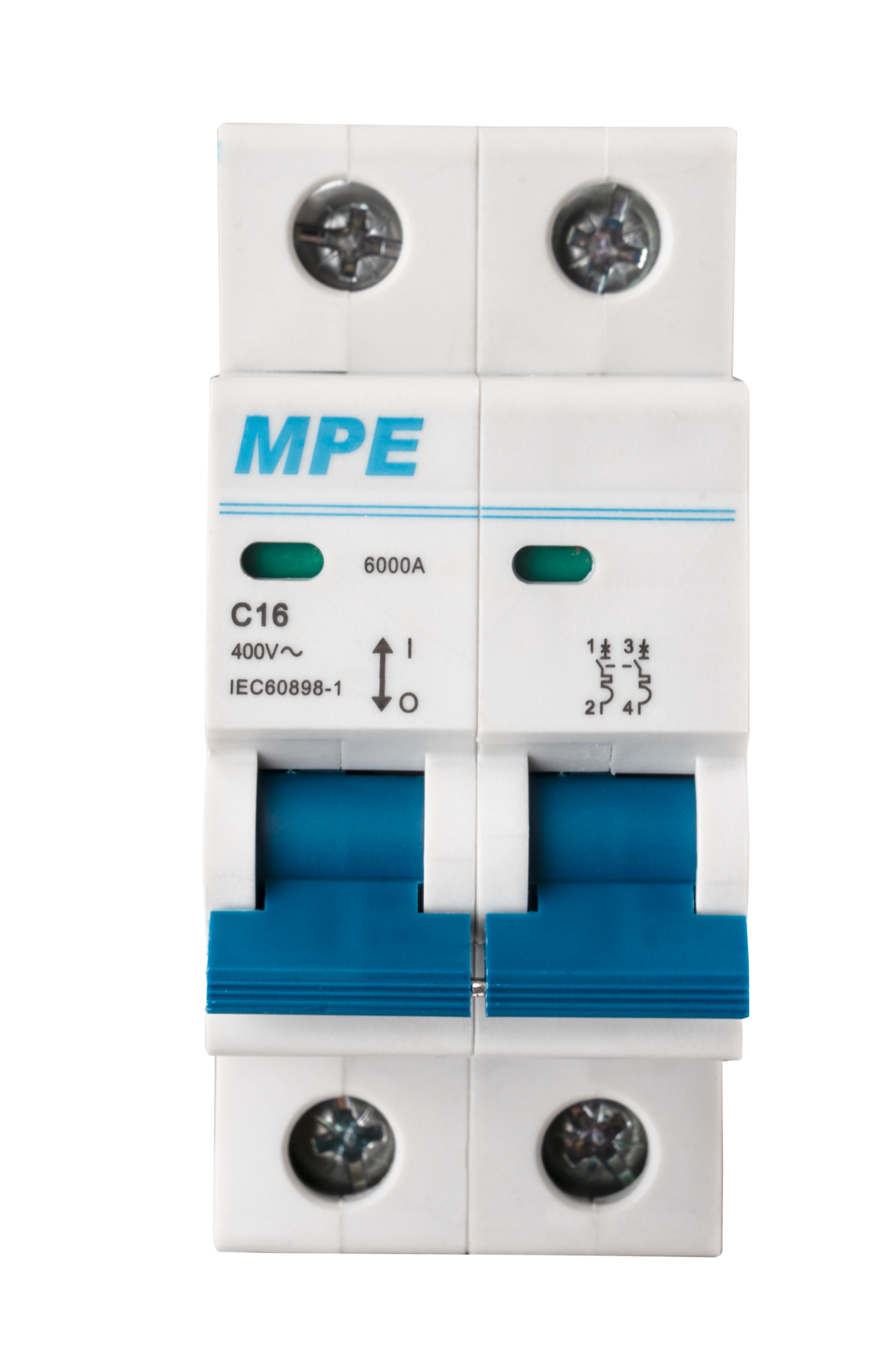 Cầu dao tự động MCB 2 cực, 16A, 6kA mã MP6-C216