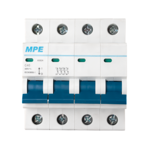 Cầu dao tự động MCB 4 cực, 40A, 6kA mã MP6-C440