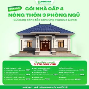 Trọn gói nhà thông minh Hunonic cho nhà nông thôn 3 phòng ngủ
