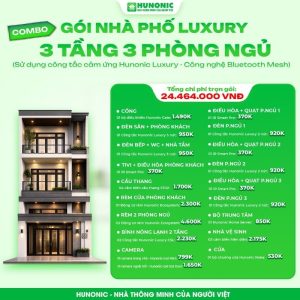 Trọn gói Nhà phố Luxury có 3 tầng 3 phòng ngủ