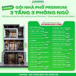 Trọn gói Nhà phố cao cấp có 3 tầng 3 phòng ngủ