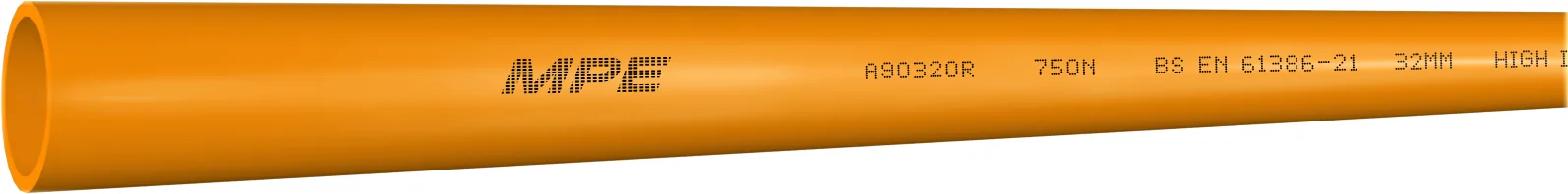 Ống Luồn Cứng Màu Cam 750N Phi 32mm Dài 2.920mm Mã A9032OR