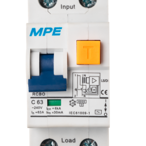 Cầu dao bảo vệ dòng rò, quá tải RCBO 2 cực, 63A, 30mA, 6kA mã RCBO-30/263