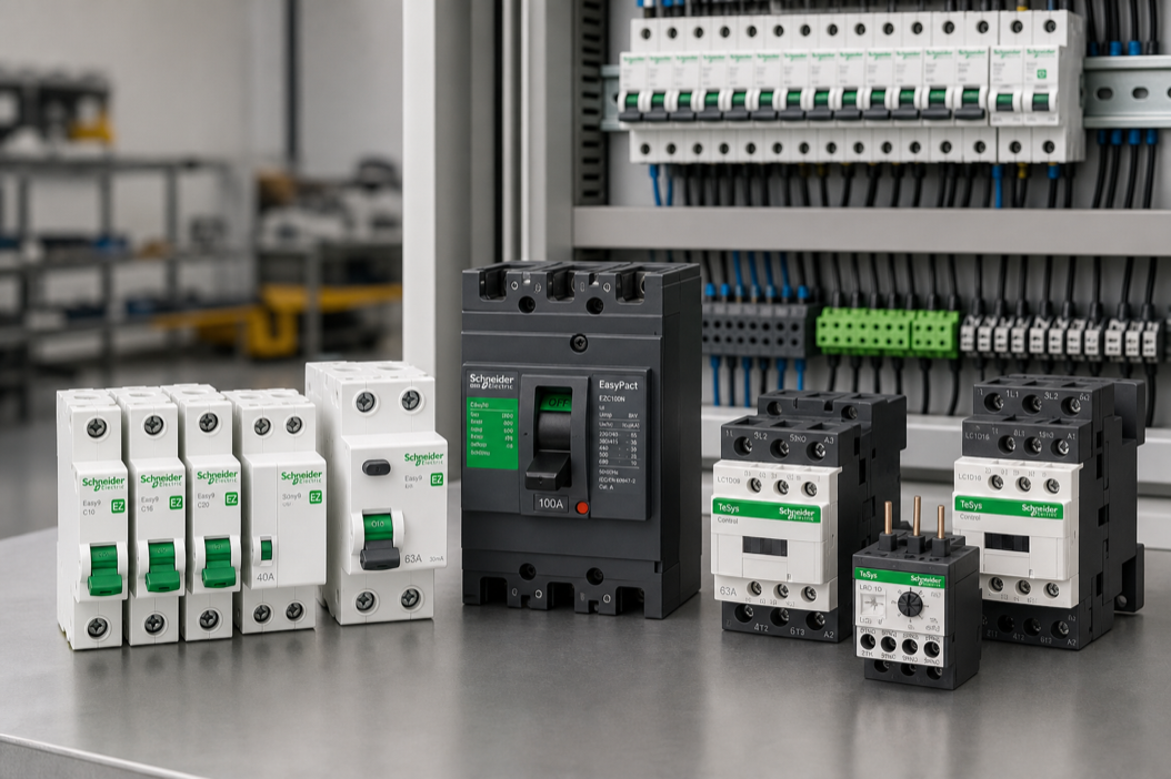 contactor Acti9 Schneider và relay điều khiển
