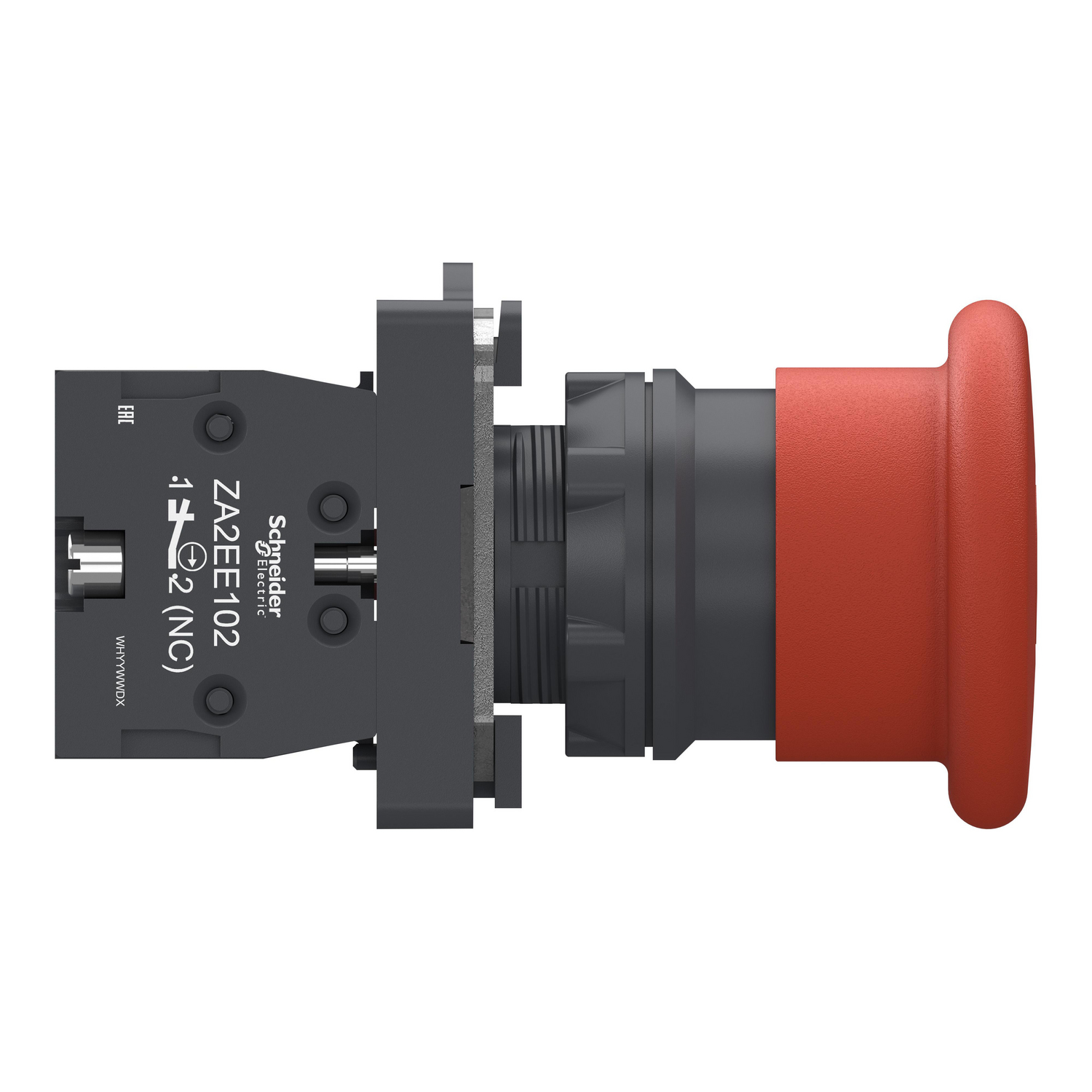 Schneider XA2AT42 - Nút nhấn dừng khẩn cấp XA2AT42 hoàn chỉnh, Easy Harmony XA2, đầu nhựa, Ø 22mm, kéo để nhả (push-pull), đầu nấm 40mm, 1 NC, màu đỏ.
