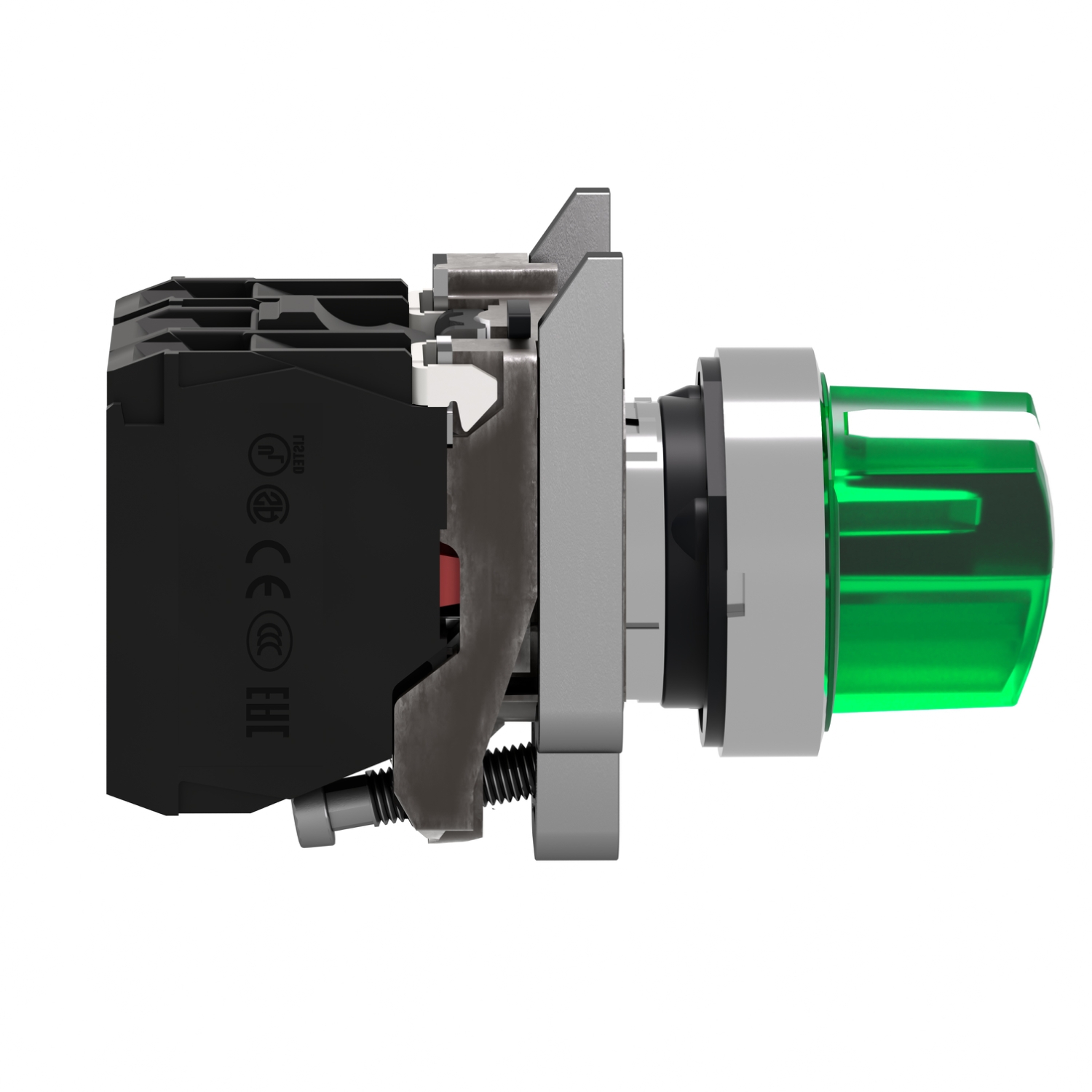 Schneider XB4BK123M5 - Công Tắc 3 Vị Trí Có Đèn Xanh Schneider XB4BK123M5 230V 1NO+1NC