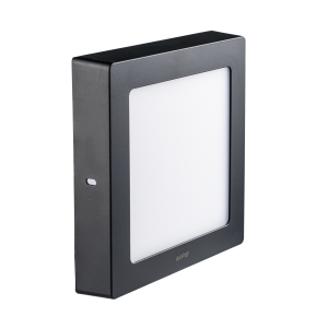 LED Panel ốp nổi nhôm, thân đen, mặt vuông 12W - 3 chế độ màu SSPLB-12/3C
